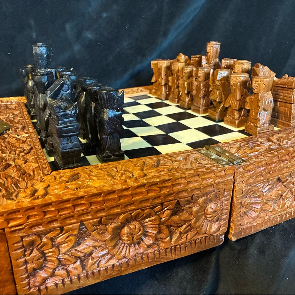 Classic Black and Brown Chess Board Game